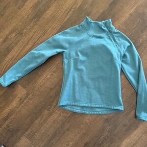 Women’s The North Face Pullover - Heathered Teal - Cowl Neck - Size Small